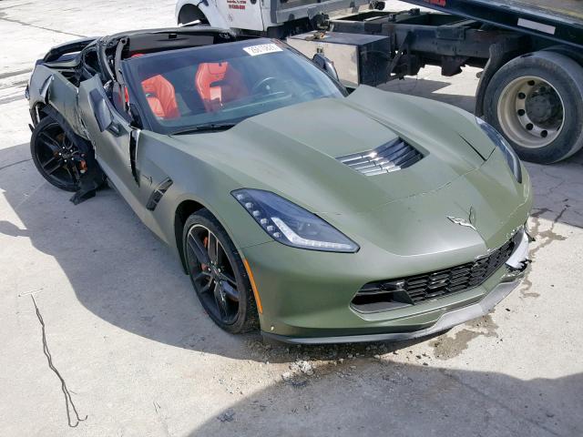 1G1YK2D73G5101099 - 2016 CHEVROLET CORVETTE S GREEN photo 1