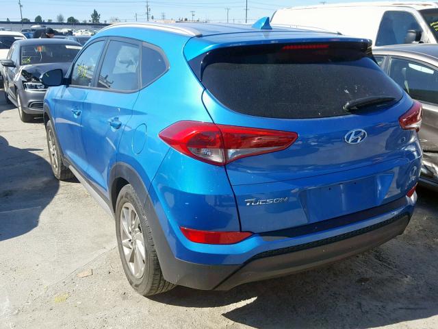 KM8J33A41HU532517 - 2017 HYUNDAI TUCSON LIM BLUE photo 3