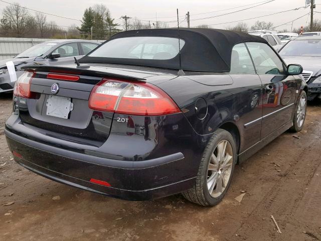 YS3FD79Y776110561 - 2007 SAAB 9-3 2.0T BLACK photo 4