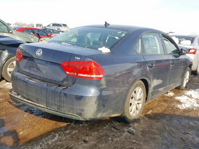 1VWAS7A37EC093358 - 2014 VOLKSWAGEN PASSAT S BLUE photo 4