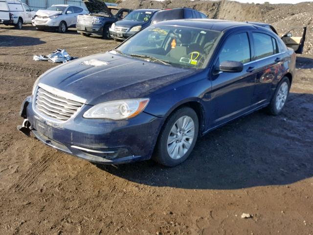 1C3CCBAB1EN157387 - 2014 CHRYSLER 200 LX BLUE photo 2