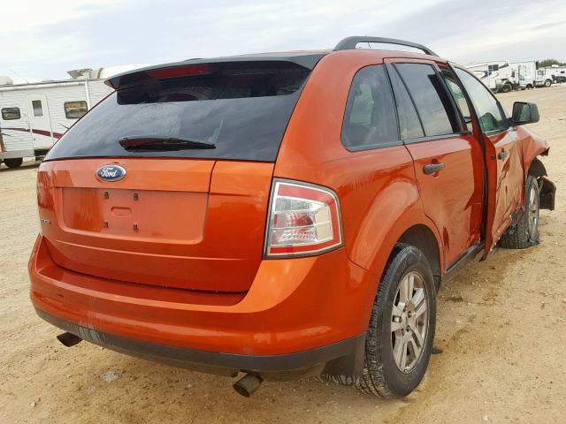 2FMDK36C47BA30959 - 2007 FORD EDGE SE ORANGE photo 4