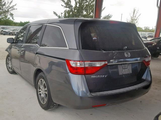 5FNRL5H63CB027235 - 2012 HONDA ODYSSEY EX CHARCOAL photo 3