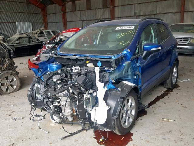 MAJ3P1TEXJC228633 - 2018 FORD ECOSPORT S BLUE photo 2