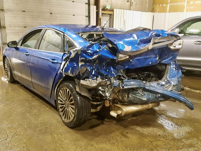 3FA6P0D92JR188655 - 2018 FORD FUSION TIT BLUE photo 3