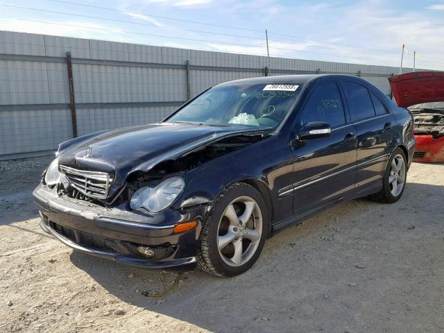 WDBRF40J65A803336 - 2005 MERCEDES-BENZ C 230K SPO BLACK photo 2