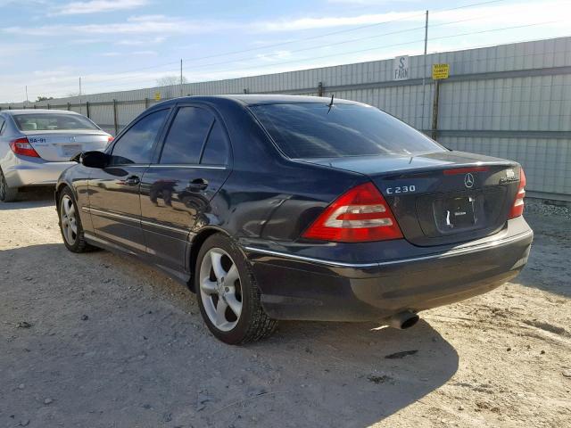 WDBRF40J65A803336 - 2005 MERCEDES-BENZ C 230K SPO BLACK photo 3