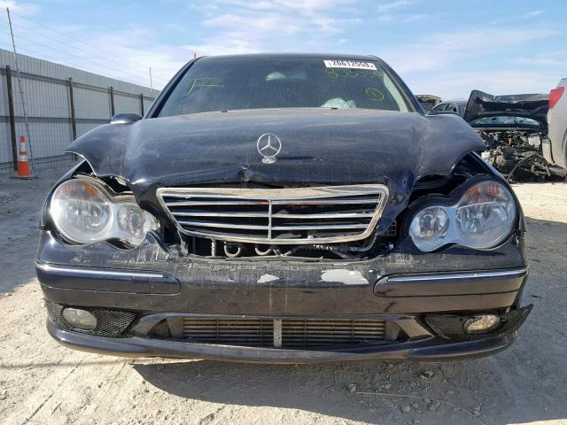 WDBRF40J65A803336 - 2005 MERCEDES-BENZ C 230K SPO BLACK photo 9