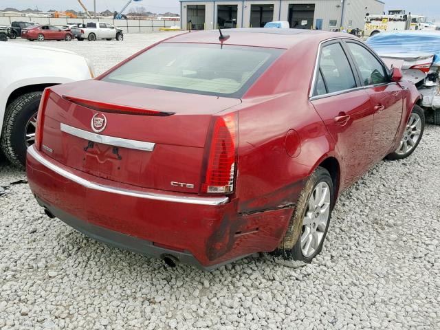 1G6DV57VX80188137 - 2008 CADILLAC CTS HI FEA RED photo 4