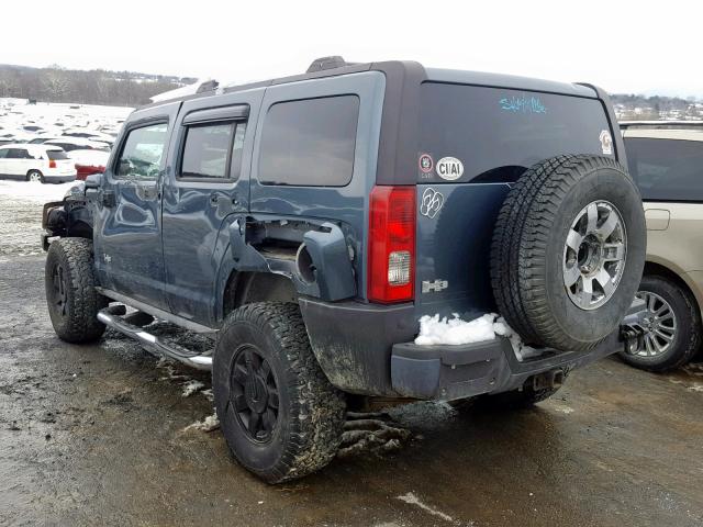 5GTDN13E078130669 - 2007 HUMMER H3 BLUE photo 3