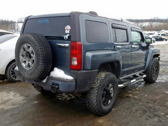 5GTDN13E078130669 - 2007 HUMMER H3 BLUE photo 4