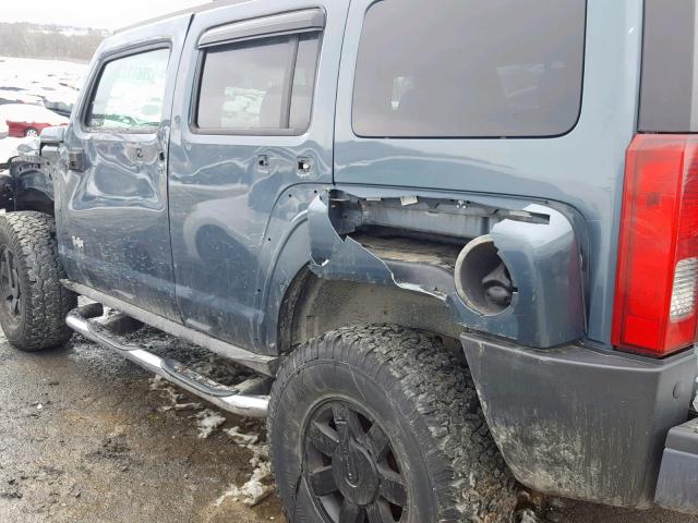 5GTDN13E078130669 - 2007 HUMMER H3 BLUE photo 9