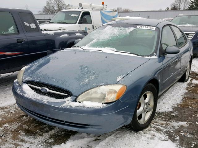 1FAFP55UX1G201417 - 2001 FORD TAURUS SES BLUE photo 2