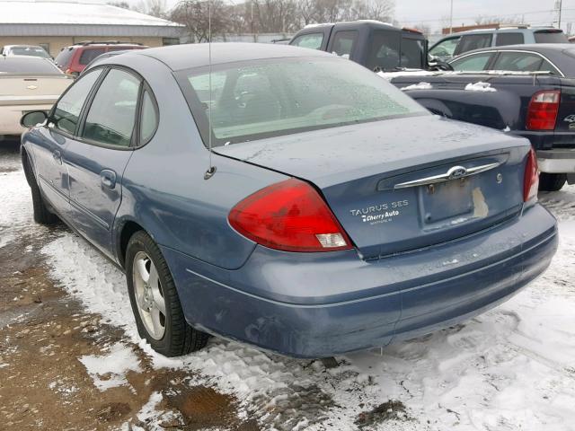 1FAFP55UX1G201417 - 2001 FORD TAURUS SES BLUE photo 3