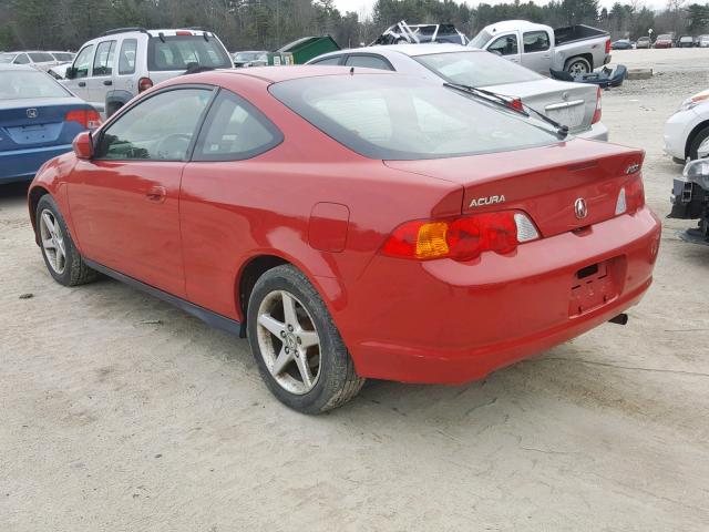 JH4DC54824S010592 - 2004 ACURA RSX RED photo 3