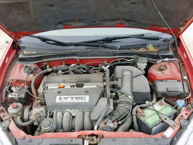 JH4DC54824S010592 - 2004 ACURA RSX RED photo 7