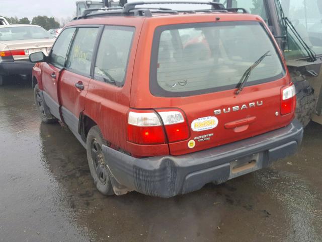 JF1SF63501H737385 - 2001 SUBARU FORESTER L RED photo 3