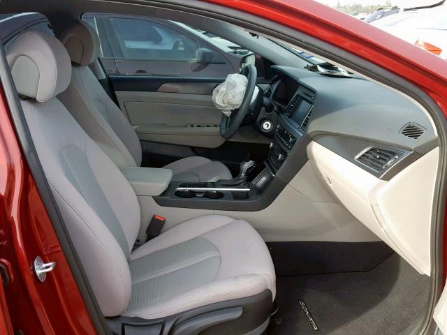 5NPE34AF7GH307041 - 2016 HYUNDAI SONATA SPO RED photo 5