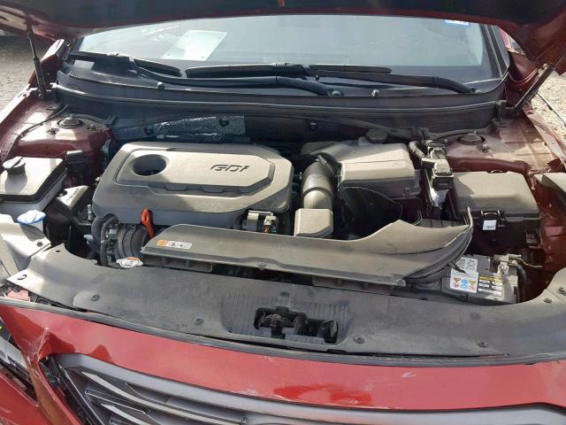 5NPE34AF7GH307041 - 2016 HYUNDAI SONATA SPO RED photo 7