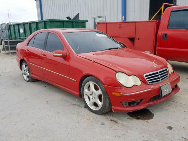 WDBRF40J05F681169 - 2005 MERCEDES-BENZ C 230K SPO RED photo 1