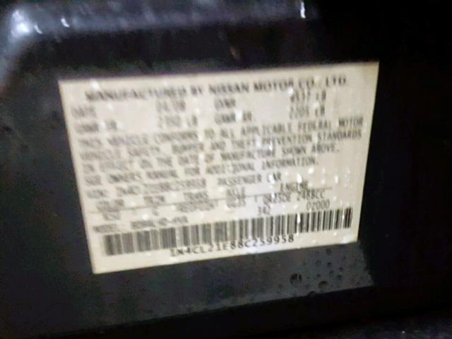 1N4CL21E88C259958 - 2008 NISSAN ALTIMA HYB GRAY photo 10