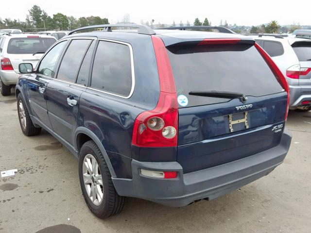 YV1CZ91H741035804 - 2004 VOLVO XC90 T6 BLUE photo 3