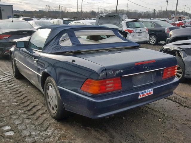 WDBFA63E3SF113926 - 1995 MERCEDES-BENZ SL 320 BLUE photo 3