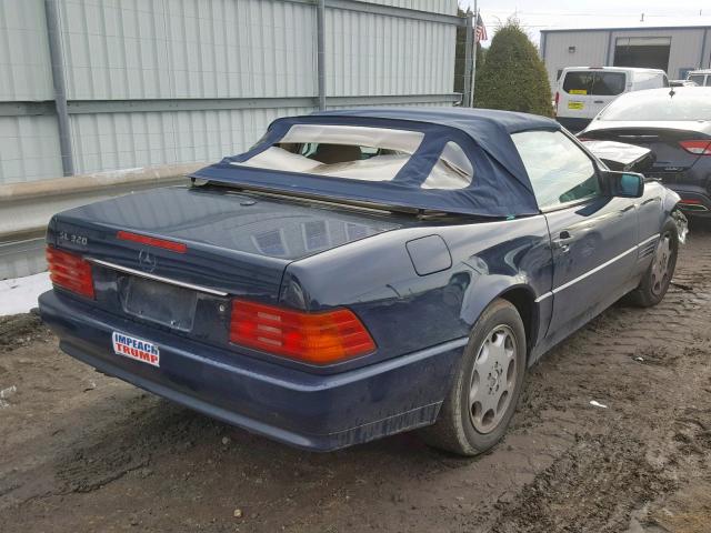 WDBFA63E3SF113926 - 1995 MERCEDES-BENZ SL 320 BLUE photo 4