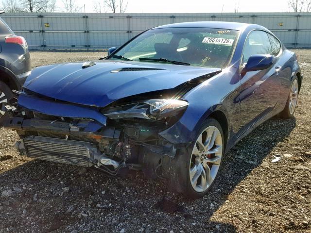 KMHHT6KD0EU121376 - 2014 HYUNDAI GENESIS CO BLUE photo 2