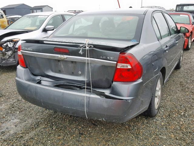 1G1ZT52865F309547 - 2005 CHEVROLET MALIBU LS Mavi foto 4