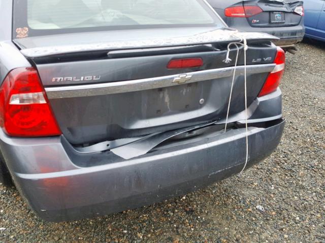 1G1ZT52865F309547 - 2005 CHEVROLET MALIBU LS Mavi foto 9