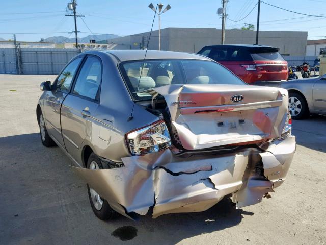 KNAFE121785576851 - 2008 KIA SPECTRA EX SILVER photo 3