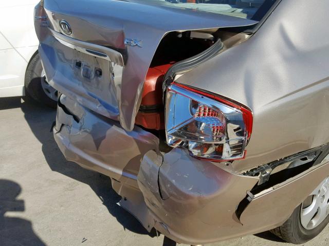 KNAFE121785576851 - 2008 KIA SPECTRA EX SILVER photo 9