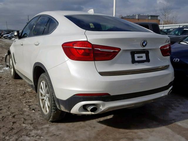 5UXKU2C58F0F96131 - 2015 BMW X6 XDRIVE3 WHITE photo 3