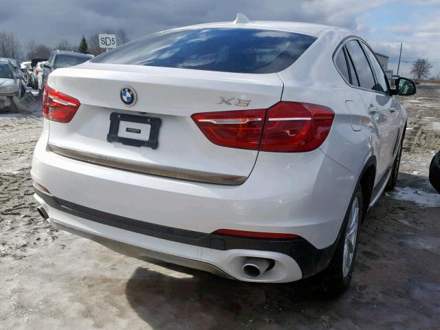 5UXKU2C58F0F96131 - 2015 BMW X6 XDRIVE3 WHITE photo 4