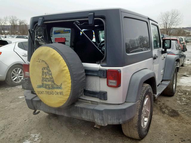 1J4AA2D14BL541712 - 2011 JEEP WRANGLER S SILVER photo 4