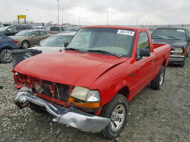 1FTYR10C3YPA32159 - 2000 FORD RANGER RED photo 2