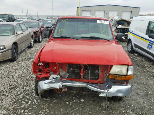 1FTYR10C3YPA32159 - 2000 FORD RANGER RED photo 9