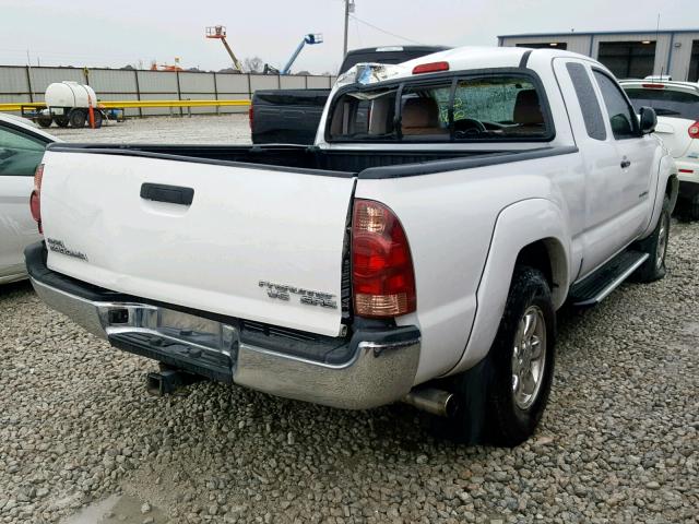 5TETU62N77Z380686 - 2007 TOYOTA TACOMA PRE WHITE photo 4