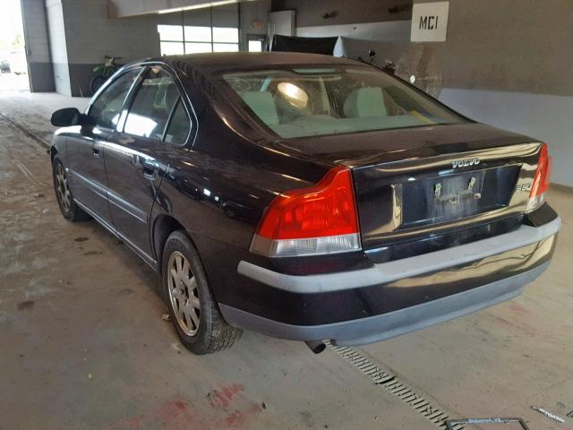 YV1RS61R112036197 - 2001 VOLVO S60 BLACK photo 3