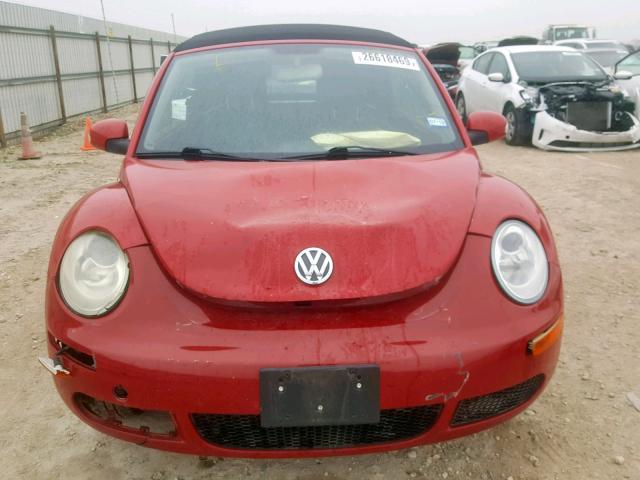 3VWRF31Y17M401475 - 2007 VOLKSWAGEN NEW BEETLE Qırmızı foto 9