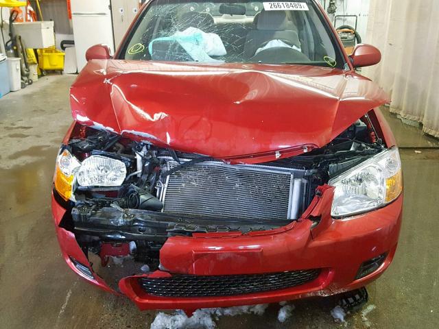 KNAFE121385553261 - 2008 KIA SPECTRA EX RED photo 9