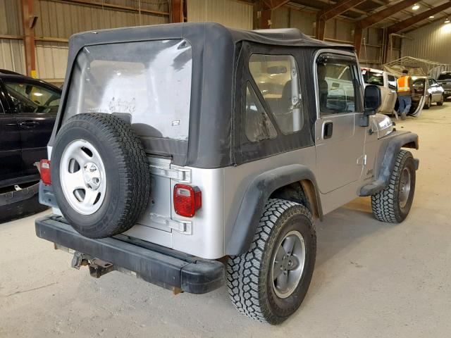 1J4FA39S94P745365 - 2004 JEEP WRANGLER X SILVER photo 4