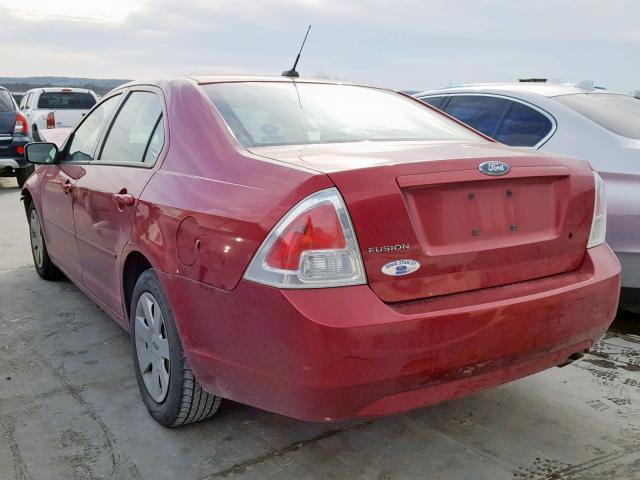 3FAHP06Z29R141014 - 2009 FORD FUSION S RED photo 3