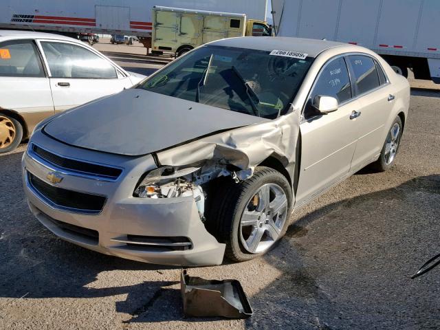 1G1ZC5E04CF246791 - 2012 CHEVROLET MALIBU 1LT GOLD photo 2