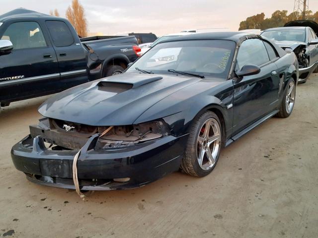 1FAFP42X73F424483 - 2003 FORD MUSTANG GT BLACK photo 2