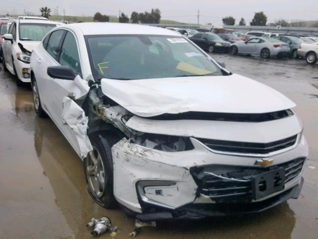 1G1ZB5ST1HF288196 - 2017 CHEVROLET MALIBU LS WHITE photo 1