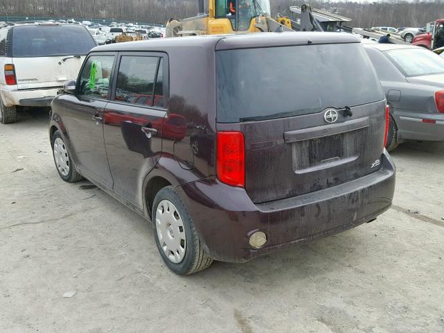 JTLKE50E081019127 - 2008 TOYOTA SCION XB MAROON photo 3