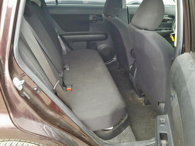 JTLKE50E081019127 - 2008 TOYOTA SCION XB MAROON photo 6