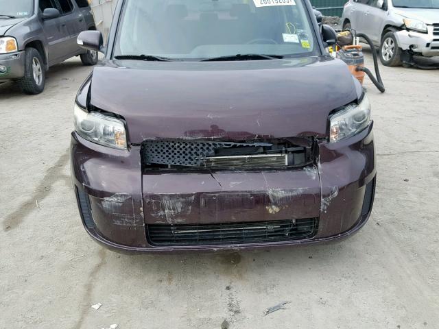 JTLKE50E081019127 - 2008 TOYOTA SCION XB MAROON photo 9